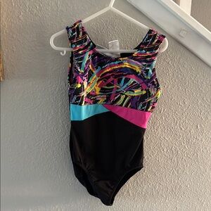 Colorful Abstract Gymnastics Leotard